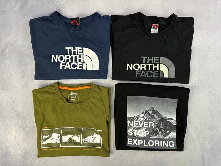 The North Face T-Shirts x3 Size XL x2 XXL x1, And Mountain Warehouse T-Shirt Size XL (VAT ONLY PAYABLE ON BUYERS PREMIUM)