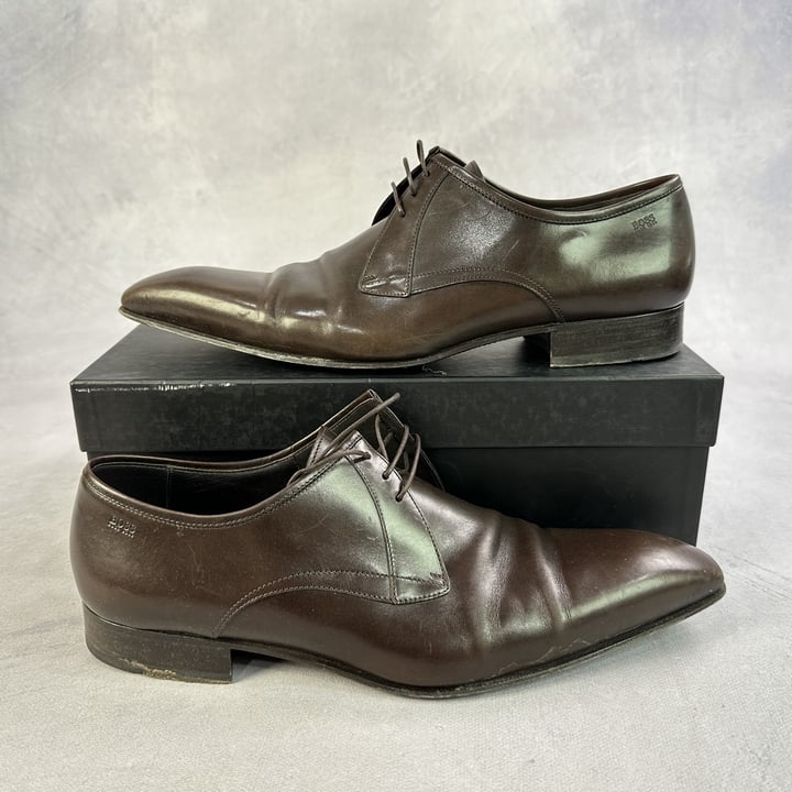 Hugo Boss Leather Shoes With Box - Size UK 11 (KO30510) (VAT ONLY PAYABLE ON BUYERS PREMIUM)