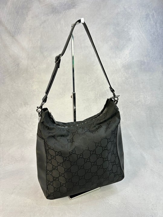 Gucci GG Monogram Shoulder Bag, Dimensions 30x28x10cm (Approx) (VAT ONLY PAYABLE ON BUYERS PREMIUM)