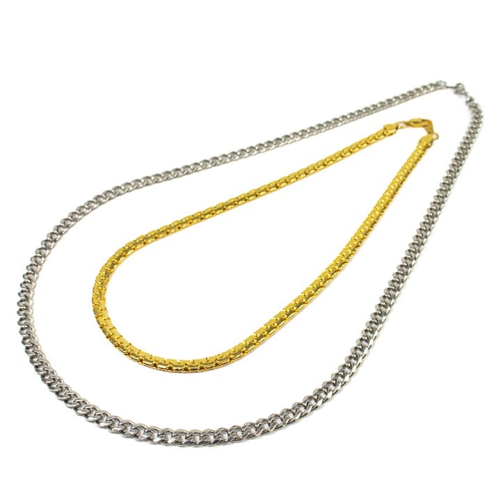 Metal Gold Plate Fancy Link Chain, 45cm, Metal Curb Chain, 65cm (VAT Only Payable on Buyers Premium)