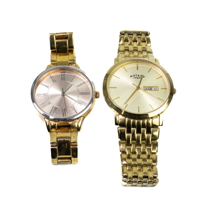 Next Champagne Dial Stainless Steel Bracelet Watch, Rotary Lime Dial Gold Plated Stainless Steel Bracelet Watch (VAT Only Payable on Buyers Premium)