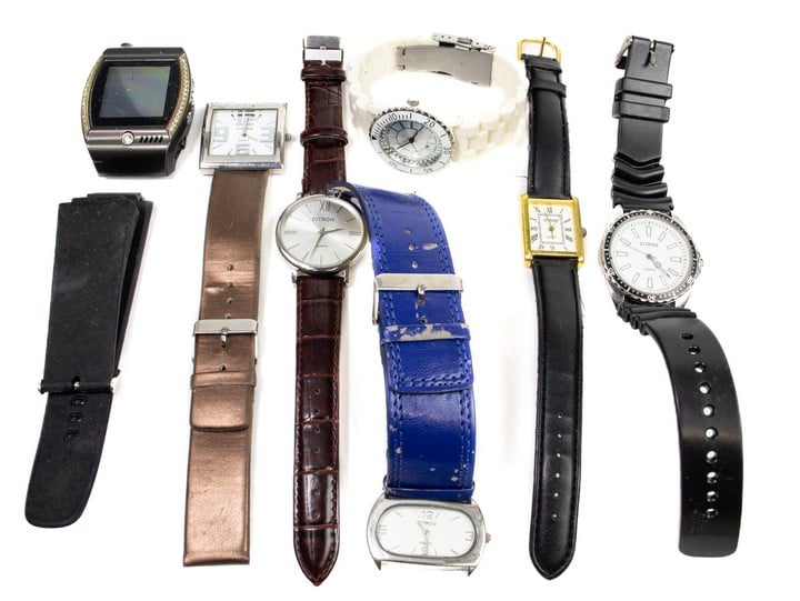 Selection of Seven Watches Including Citron and Solo. (All Not Currently Running) (Three have broken Straps) (VAT Only Payable on Buyers Premium)