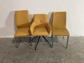 3 X VINTAGE 70'S TUSCANY GOLD AESTHETIC LOUNGE CHAIRS