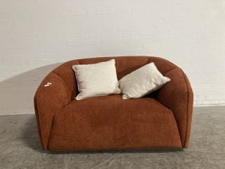 COARSE ORANGE FABRIC HOLLYWELL 1.5 SEATER ARMCHAIR £533.00