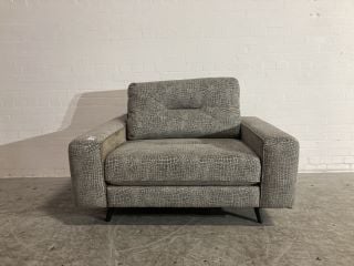 JAY BLADES REPTILIAN PATTERN FABRIC STAMFORD SNUGGLER CHAIR RRP £2368