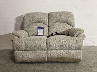 FAIRWATER OFF-CREAM SYNERGY PATTERN FABRIC 2 SEATER POWER RECLINER SOFA RRP £3856