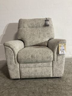 PARKER KNOLL HUDSON 2023 OFF-WHITE GRADE B FABRIC ARMCHAIR  RRP £1510