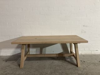 OAK WOOD STONE WASHED COFFEE W120 X D60 X H45CM TABLE RRP £219