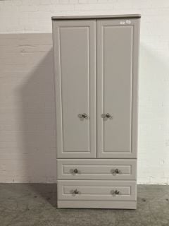 WOODEN GREY COLOURED NAPLES 2 DOOR 2 DRAWER COMBI WARDROBE CR800 RRP £1,339 H- 186CM W- 80CM D- 59CM