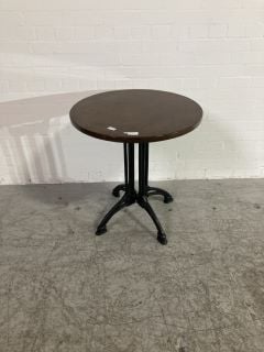 CYPRUS ROUND DINING TABLE WITH WALNUT TUFF TOP W68 X D68 X H73CM