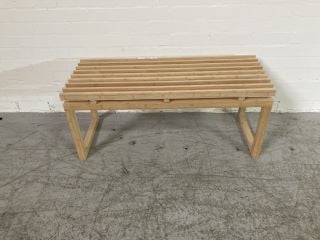 WOODEN BALI BENCH W/ SLEDGE BASE H- 44CM W- 100CM D- 38CM