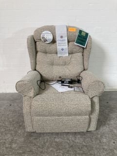 CELEBRITY WOBURN GRAND DUAL MOTOR LIFT AND RISE RECLINER CHAIR IN CREAM/BROWN RRP £2,399