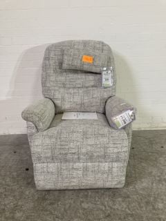 SHERBORNE KESWICK SMALL MANUAL RECLINER IN CREAM/GREY FABRIC RRP £1,599