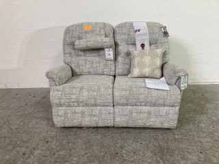 SHERBORNE KESWICK SMALL MANUAL RECLINER 2 SEATER SOFA  IN CREAM/GREY RRP £2,449