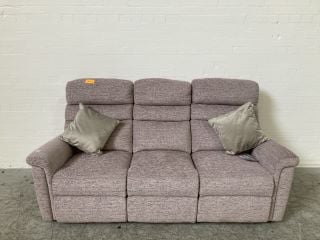 COMFI SIT STANDARD FIX 3 SEATER SOFA IN MUTED PINK WITH BLACK RRP £2,679