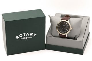 ROTARY DRESS MEN'S LEATHER STRAP WATCH - RRP £200: LOCATION - MAIN BOOTH