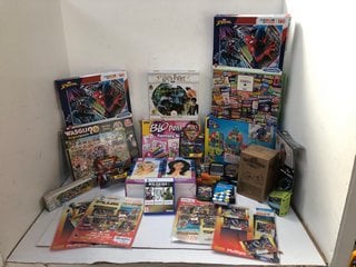 QTY OF ASSORTED GAMING ITEMS TO INCLUDE HARRY POTTER THE FORBIDDEN FOREST 500PC JIGSAW PUZZLE (PLEASE NOTE: 18+YEARS ONLY. ID MAY BE REQUIRED): LOCATION - A8