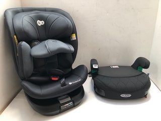 GRACO BOOSTER MAX R129 ISOFIX BACKLESS BOOSTER SEAT TO ALSO INCLUDE KINDERKRAFT I-360 I-SIZE GROUP 1/2 CAR SEAT: LOCATION - A9