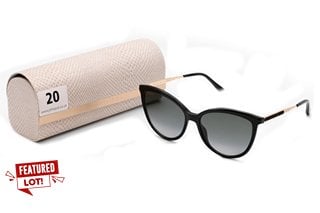 JIMMY CHOO BELINDA SUNGLASSES IN BLACK - RRP £225.00: LOCATION - MAIN BOOTH