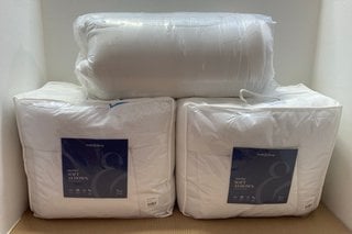 2 X SOAK & SLEEP ESSENTIAL SOFT AS DOWN DUVETS TO INCLUDE SINGLE COTTON DUVET: LOCATION - A15