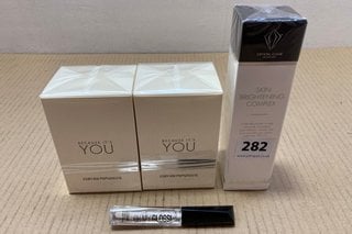 4 X ASSORTED BEAUTY ITEMS TO INCLUDE 2 X EMPORIO ARMANI BECAUSE ITS YOU 100ML EAU DE PARFUMS - COMBINED RRP £219.99: LOCATION - A15