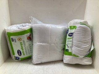 2 X SILENTNIGHT ANTI ALLERGY DOUBLE/KING SIZE DUVETS TO ALSO INCLUDE MATTRESS TOPPER: LOCATION - B15