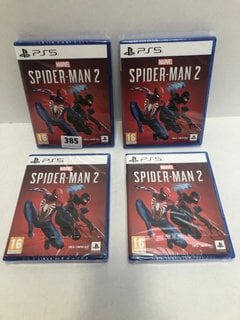 4 X PLAYSTATION 5 MARVEL SPIDER-MAN 2 CONSOLE GAMES: LOCATION - B11