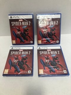 4 X PLAYSTATION 5 MARVEL SPIDER-MAN 2 CONSOLE GAMES: LOCATION - B11