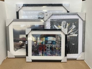 5 X HOUSEHOLD WALL HUNG ART TO INCLUDE SMALL LONDON ART: LOCATION - B9