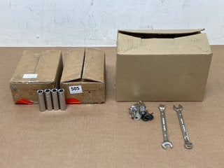 3 X BOXES OF ASSORTED ITEMS TO INCLUDE BOX OF 15 SPARE 3/8"DR SPARK PLUG SOCKETS: LOCATION - B2