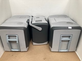 2 X LARGE ELECTRIC 3 SECTION COOL BOXES IN GREY TO ALSO INCLUDE 14L ELECTRIC COOL BOX IN GREY: LOCATION - C0