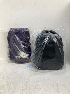 OSPREY TEMPEST 20L BACKPACK IN PURPLE TO ALSO INCLUDE SAMSONITE FABRIC CABIN SIZE SUITCASE IN BLACK: LOCATION - C4