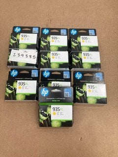 10 X HP OFFICE JET 935XL INK CARTRIDGES IN YELLOW: LOCATION - C8