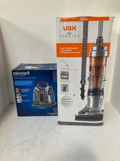 BISSELL SPOT CLEAN PORTABLE CARPET & UPHOLSTERY WASHER TO ALSO INCLUDE VAX U85-AS-BE AIR STRETCH UPRIGHT VACUUM CLEANER - COMBINED RRP £250.00: LOCATION - A0