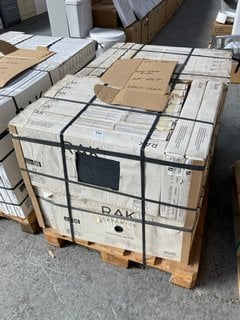 (COLLECTION ONLY) PALLET OF RAK CERAMICS PORCELAIN WALL/FLOOR TILES FOR INTERIOR/EXTERIOR 600 X 300MM DARK GREY RIDGE EFFECT APPROX 38M SQ RRP £1750: LOCATION - D2