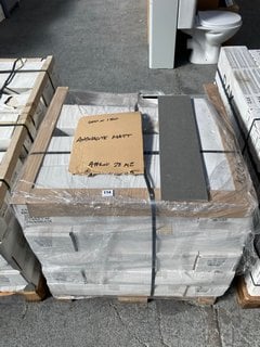 (COLLECTION ONLY) PALLET OF CERAMIC WALL TILES IN ANTHRACITE MATT 600 X 150MM APPROX 28M SQ RRP £1350: LOCATION - D2