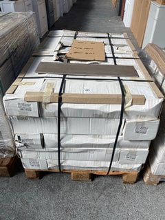 (COLLECTION ONLY) PALLET OF CERAMIC WALL TILES IN MOCHA MATT 600 X 150MM APPROX 38M SQ RRP £1480: LOCATION - D2