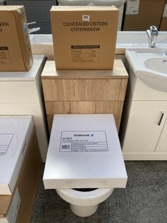 (COLLECTION ONLY) 500 X 300MM TOILET UNIT IN DRIFTWOOD WITH BTW PAN AND SEAT WITH CONCEALED CISTERN FITTING KIT RRP £785: LOCATION - D4