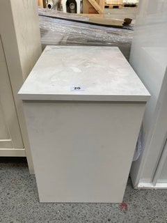 (COLLECTION ONLY) WALL HUNG 1 DOOR UNDERMOUNT BATHROOM CABINET IN WHITE 440 X 310 X 450MM - RRP £195: LOCATION - D1