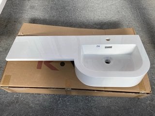 (COLLECTION ONLY) 1010 X 400MM RH POLYMARBLE BASIN RRP £325: LOCATION - D3