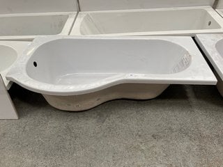 1600 X 850MM NTH LH P-SHAPED SHOWER BATH - RRP £329: LOCATION - D2