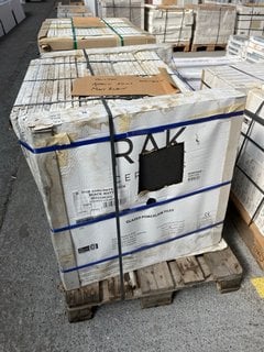 (COLLECTION ONLY) PALLET OF RAK INTERIOR/EXTERIOR PORCELAIN TILES IN MATT BLACK 750 X 750MM APPROX 35M SQ RRP £1450: LOCATION - D2