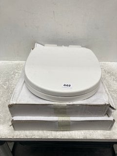 2X WHITE TOILET SEATS - RRP £140: LOCATION - R1