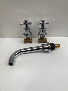 WALL MOUNTED 3 HOLE BASIN MIXER IN CHROME WITHOUT WALL PLATE: LOCATION - R2