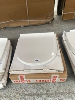 2X WHITE TOILET SEAT - RRP £140: LOCATION - R2