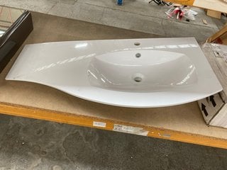 (COLLECTION ONLY) 1040 X 510MM POLY MARBLE RH BATHROOM SINK RRP £275: LOCATION - R3