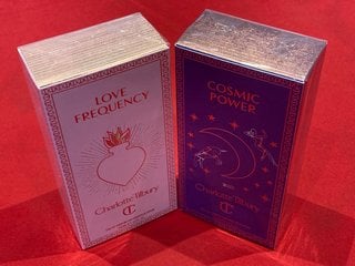 CHARLOTTE TILBURY 100ML LOVE FREQUENCY EAU DE PARFUM(SEALED) TO INCLUDE CHARLOTTE TILBURY 100ML COSMIC POWER EAU DE PARFUM(SEALED) - COMBINED RRP £260: LOCATION - BOOTH