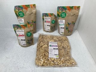 QTY OF ASSORTED FOOD ITEMS TO INCLUDE WHOLE FOOD EARTH ORGANIC CHICKPEAS 2KG - BBE: 19/04/2025: LOCATION - H8