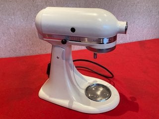 KITCHEN-AID ARTISAN 4.8 LITRE MIXER TILT-HEAD IN FRESH LINEN - RRP £469: LOCATION - BOOTH