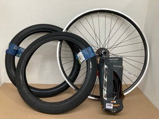 4 X CYCLE ITEMS TO INCLUDE CONTINENTAL GRAND PRIX 5000 S TR ROAD BIKE TYRE: LOCATION - H5